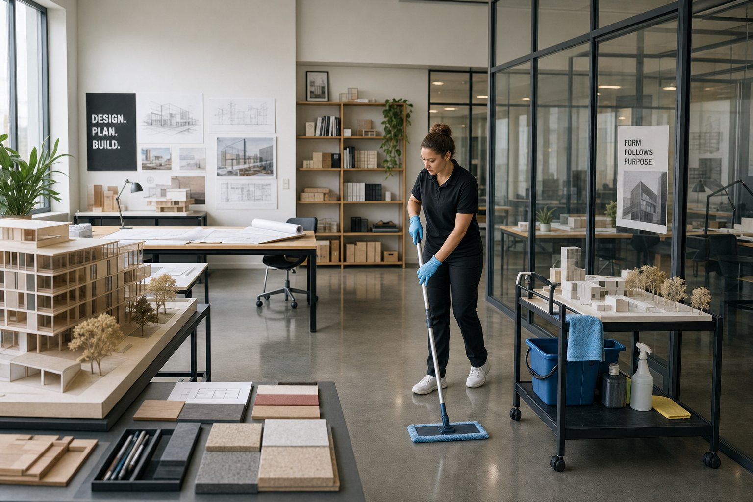 Architecture Firm Cleaning in NYC: Protecting Models, Materials, and Client Spaces