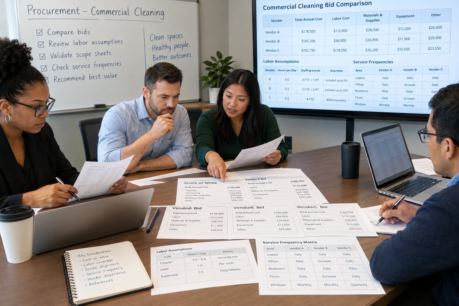 How to Benchmark Commercial Cleaning Prices Before an RFP