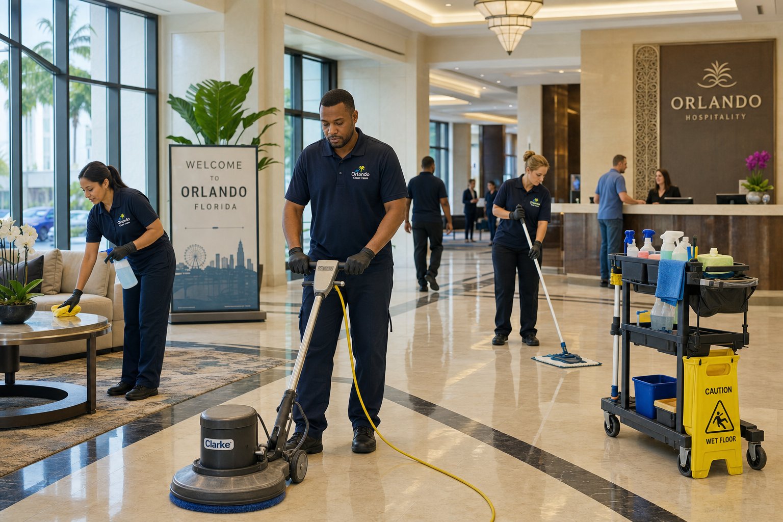 Commercial Cleaning in Orlando, FL: Hospitality, Offices, and High-Traffic Facilities
