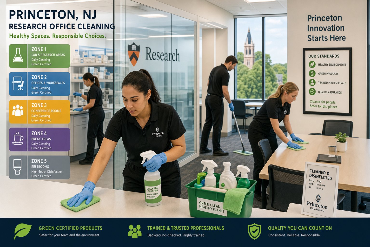 Commercial Cleaning in Princeton, NJ: Research, Office, and Campus Facilities