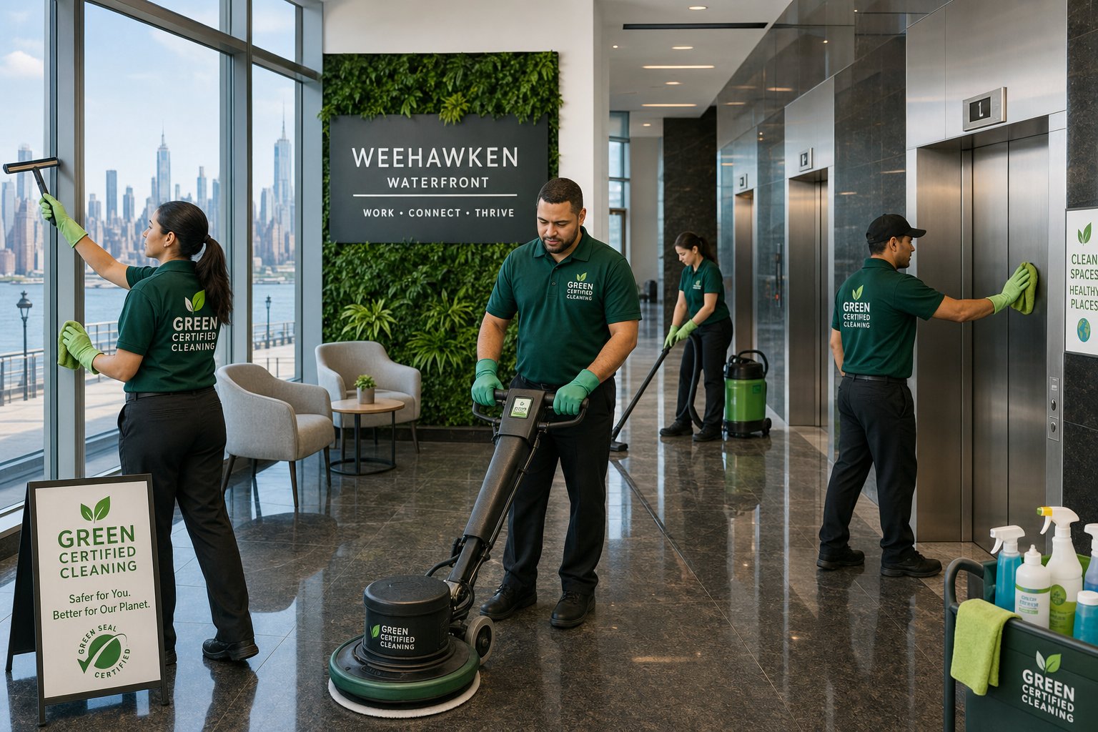 Commercial Cleaning in Weehawken, NJ: Waterfront Offices and Multi-Tenant Buildings