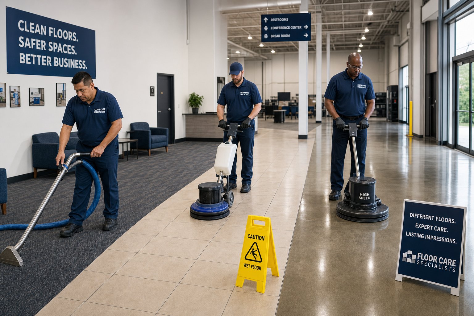 How to Build a Commercial Floor Care Program for Carpet, Tile, and Concrete