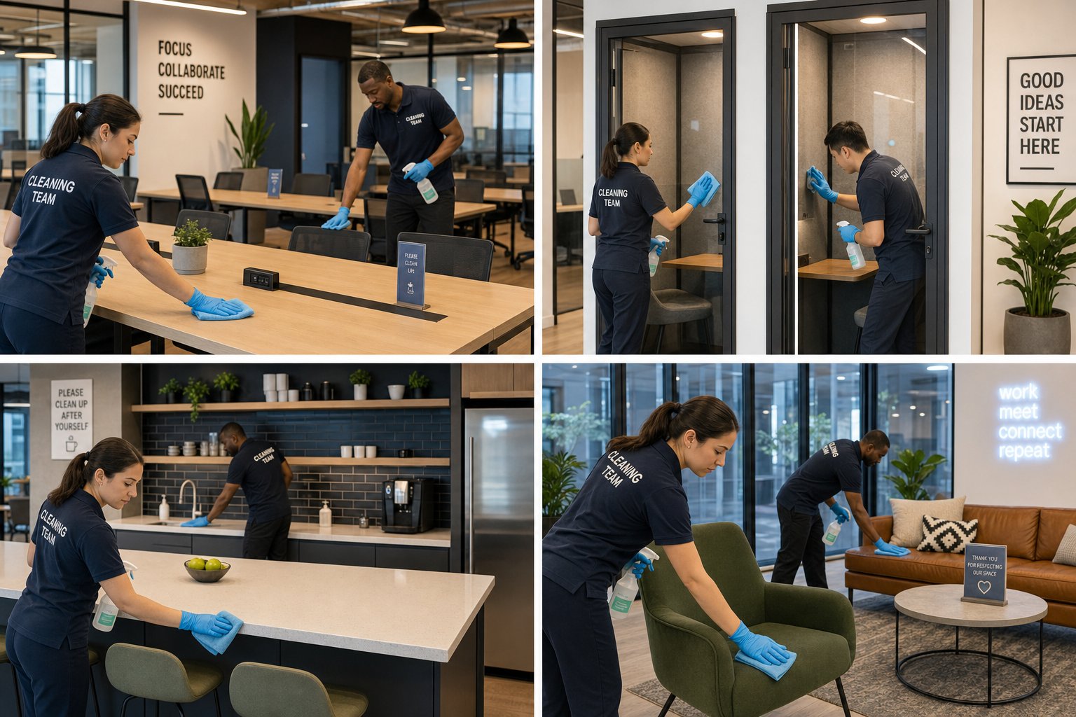 Coworking Space Cleaning in NYC: Restrooms, Desks, Kitchens, and Shared Areas