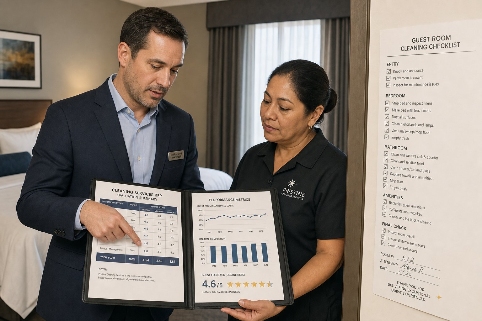 Hotel Cleaning Vendor RFP: Scope, Turnover Metrics, and Guest-Ready Standards