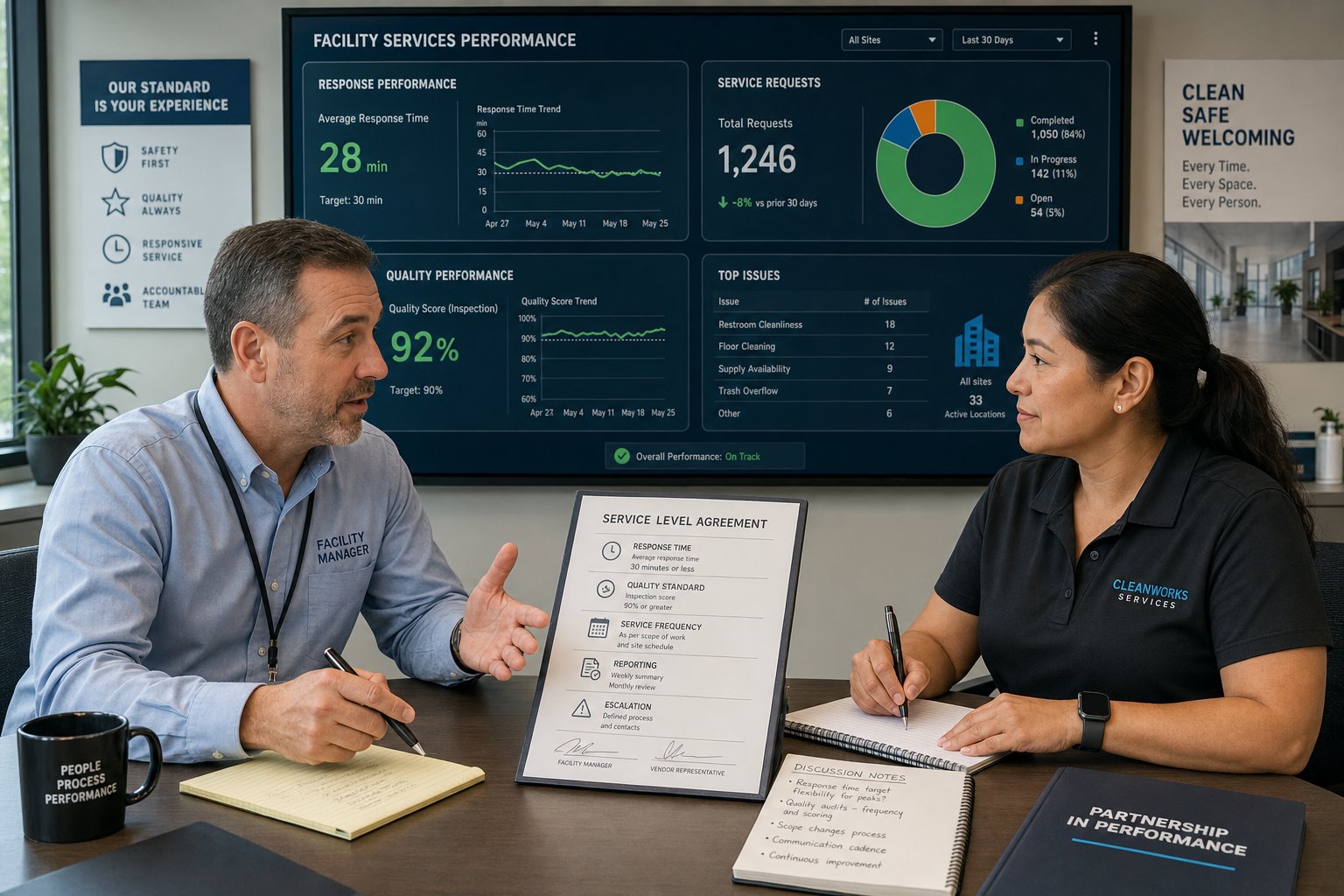 Janitorial SLAs: Response Times, Quality Metrics, and Contract Terms to Negotiate