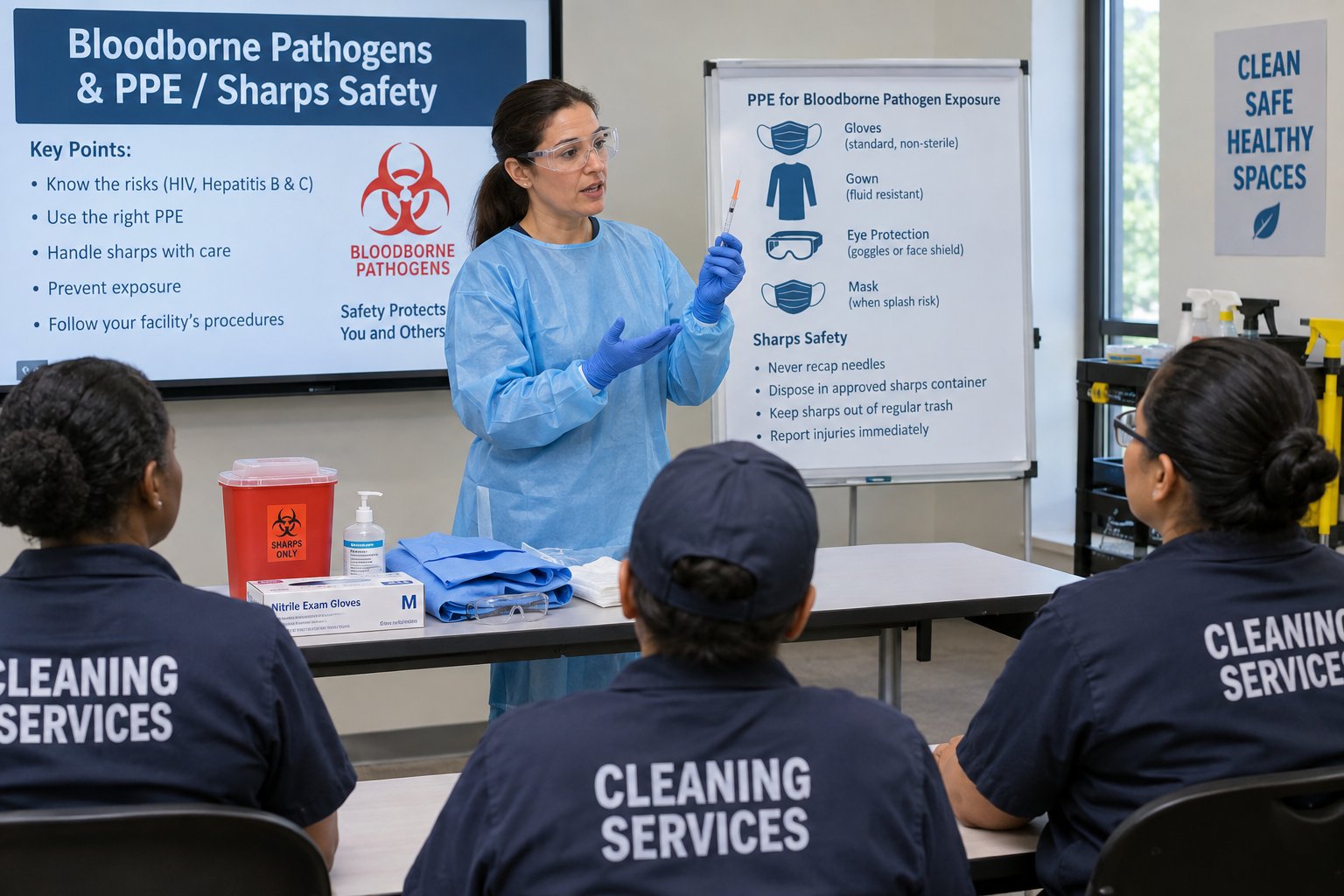 OSHA Bloodborne Pathogens Training for Commercial Cleaning Teams