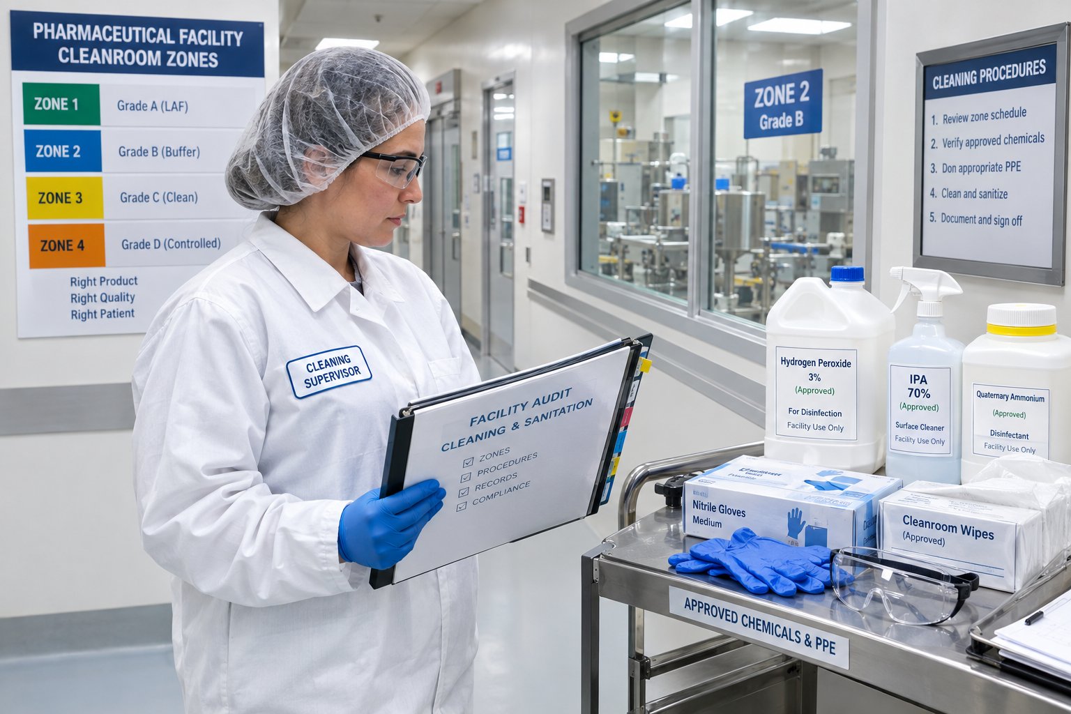 Pharmaceutical Office Cleaning Programs: Controlled Areas and Audit Trails
