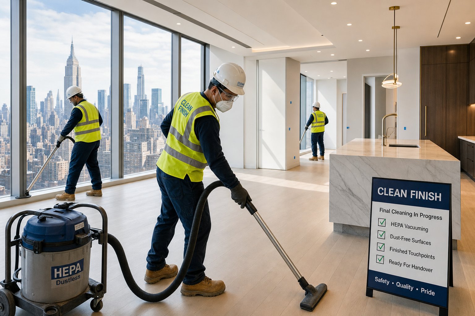 Post-Construction Cleaning in NYC: 3 Phases, DOB Compliance & Certificate of Occupancy Readiness