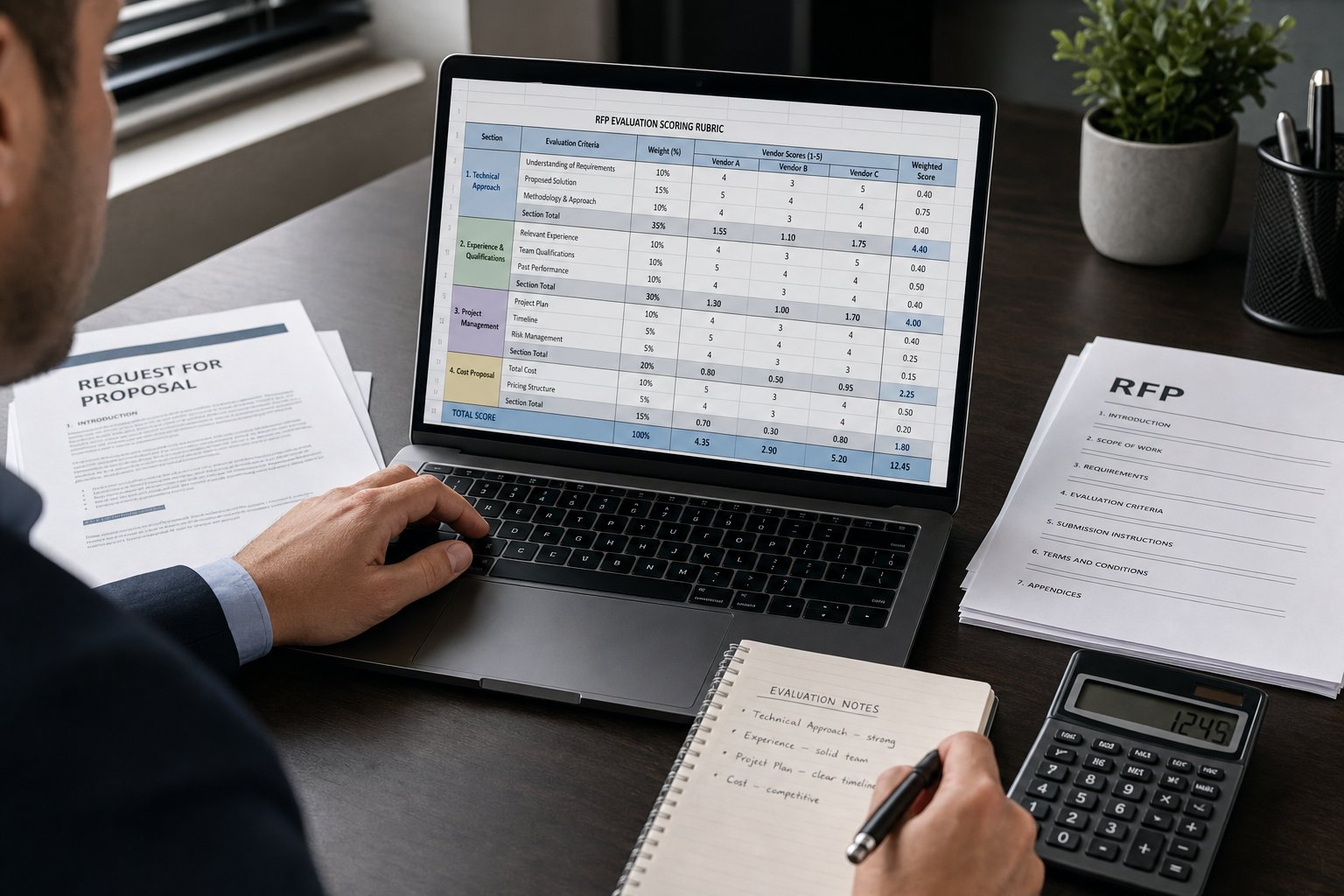 RFP Scoring for Commercial Cleaning Vendors: A Weighted Rubric That Actually Predicts Performance