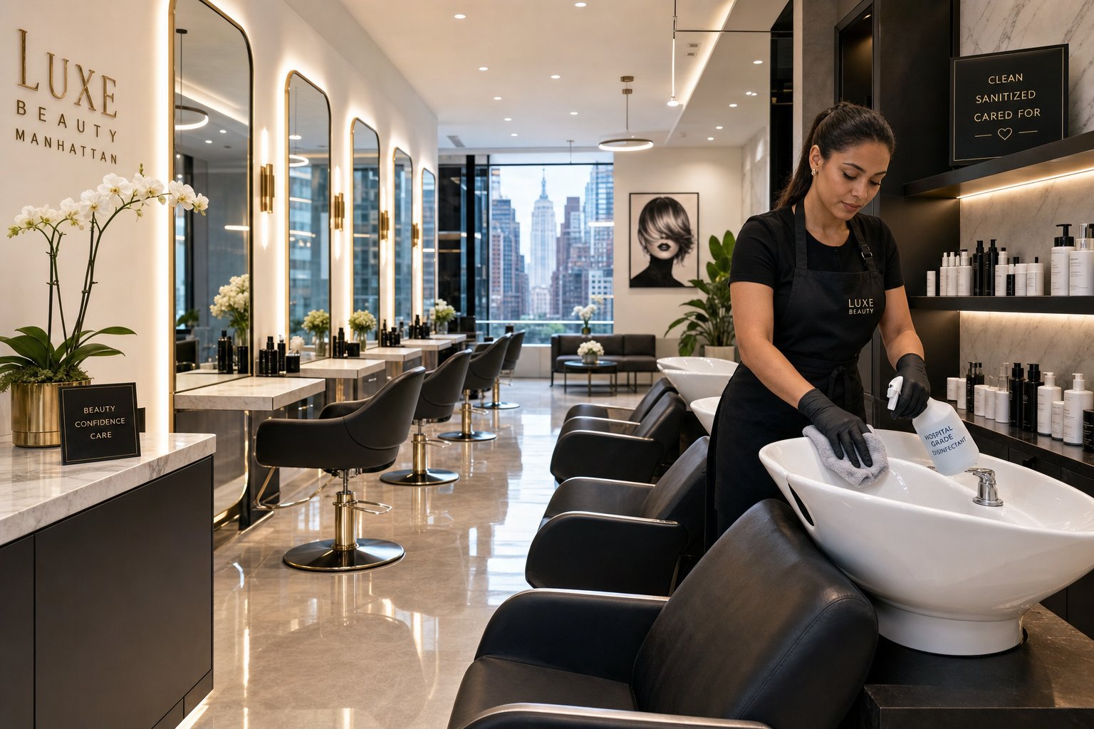 Salon and Spa Cleaning in NYC: Health-Code Compliance, Tool Disinfection & Mold Prevention