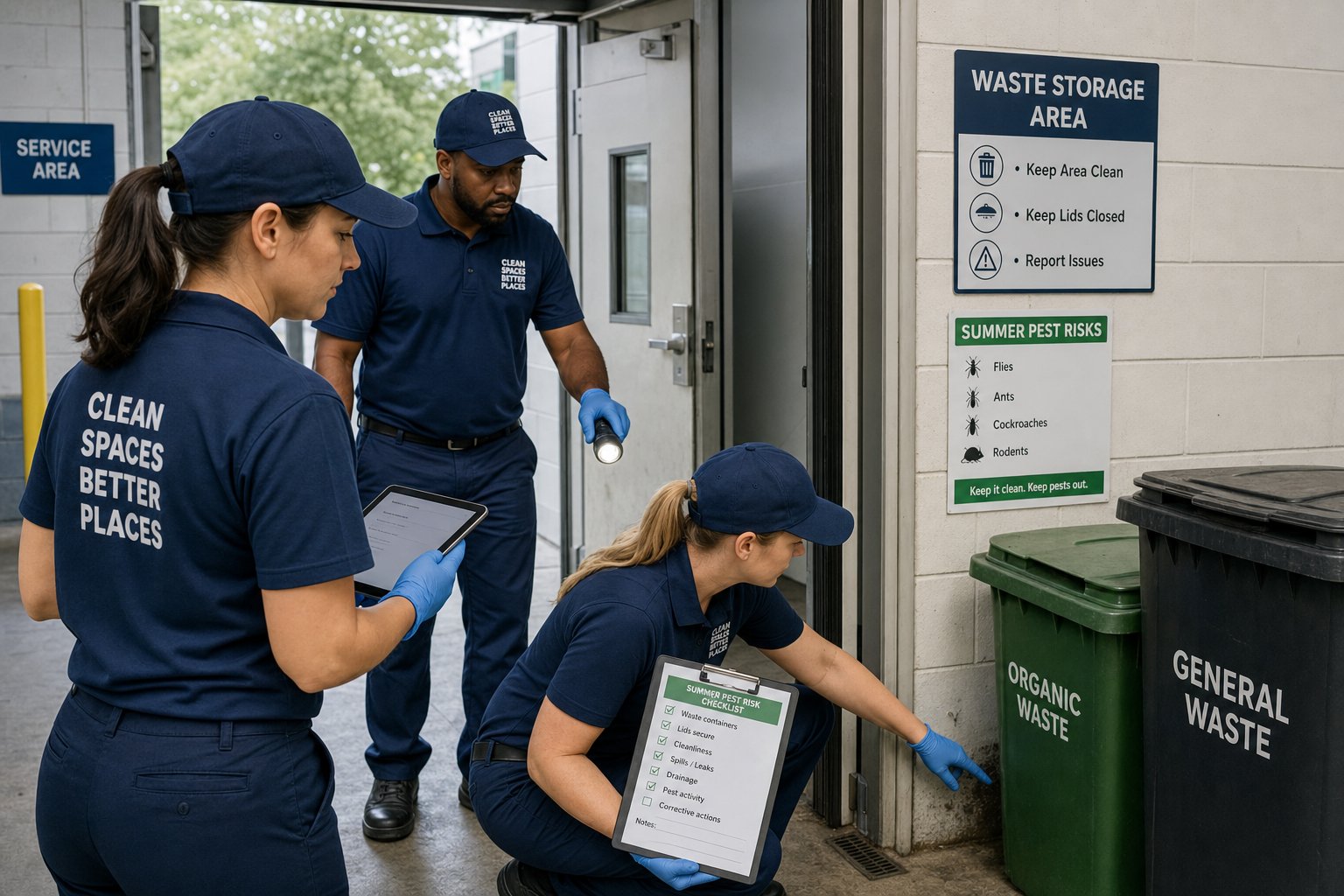 Summer Pest Prevention Through Commercial Cleaning and Waste Controls