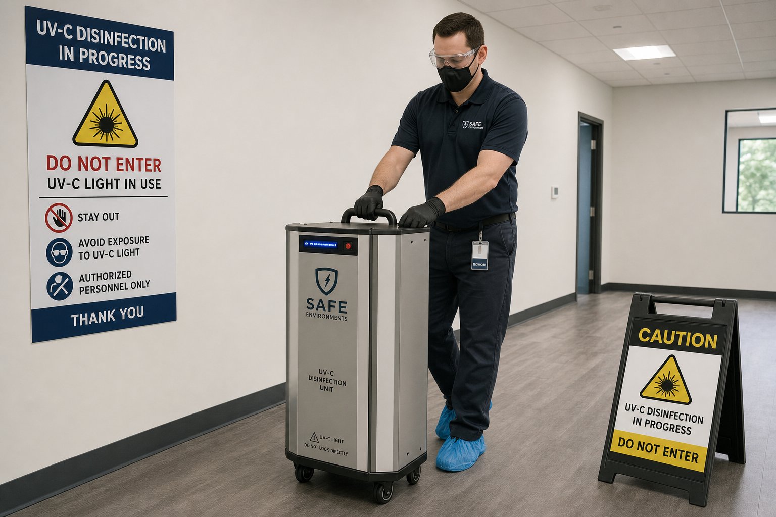 UV-C in Commercial Cleaning: Applications, Safety Controls, and Limitations
