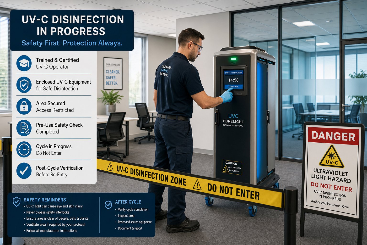 UV-C Disinfection for Commercial Facilities: Use Cases, Limits, and Safety