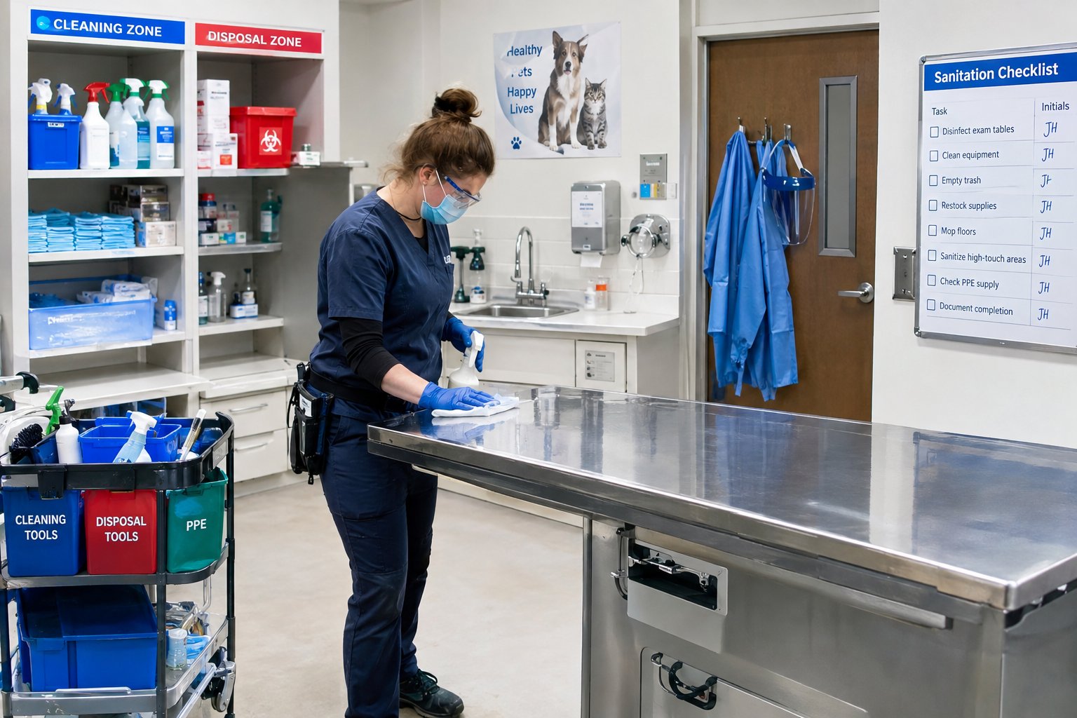 Veterinary Clinic Cleaning: Zoning, Odor Control, and Documentation