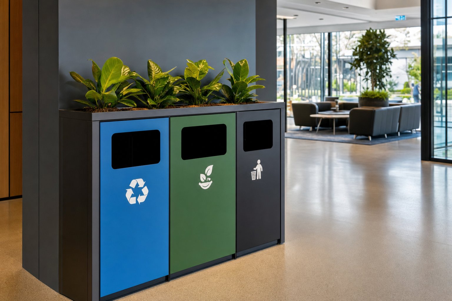 Waste Stream Management in Commercial Buildings: Recycling, Compost, Landfill