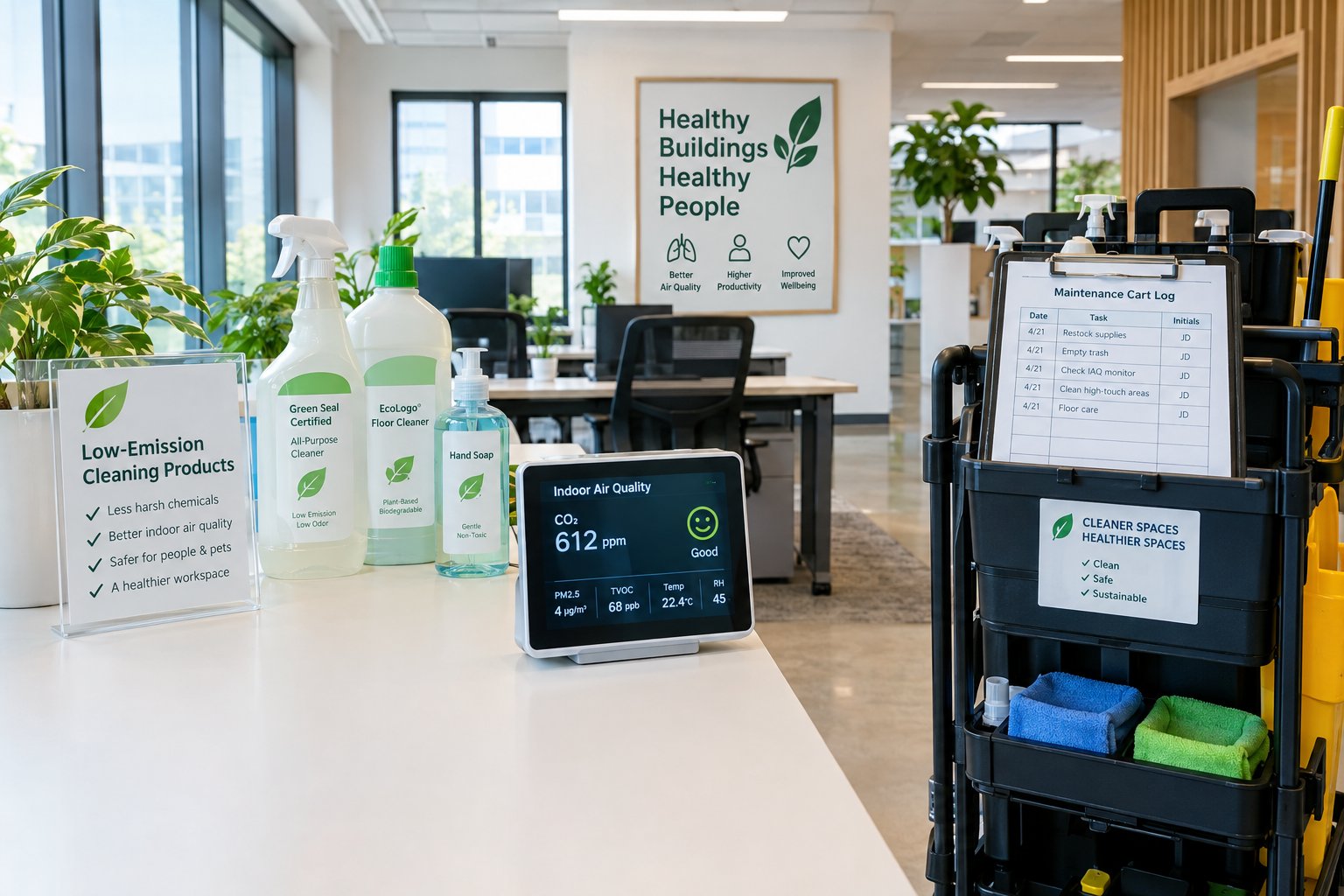 Cleaning Operations for WELL Buildings: Indoor Air, Chemicals, and Documentation