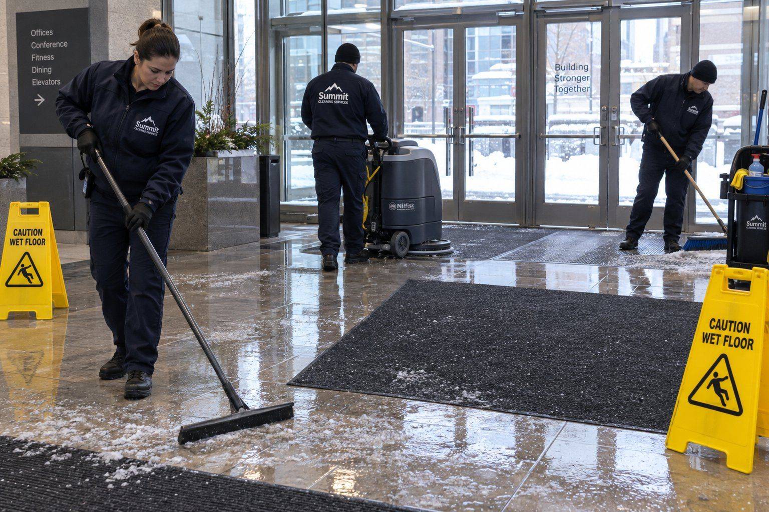 Winter Salt and Snow Cleanup: A Commercial Cleaning Plan for Tri-State Properties