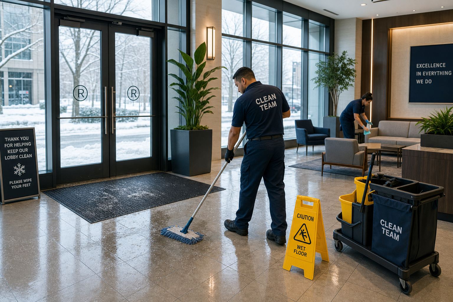 Winter Snow and Salt Mitigation for Tri-State Commercial Buildings: Floor Care Guide